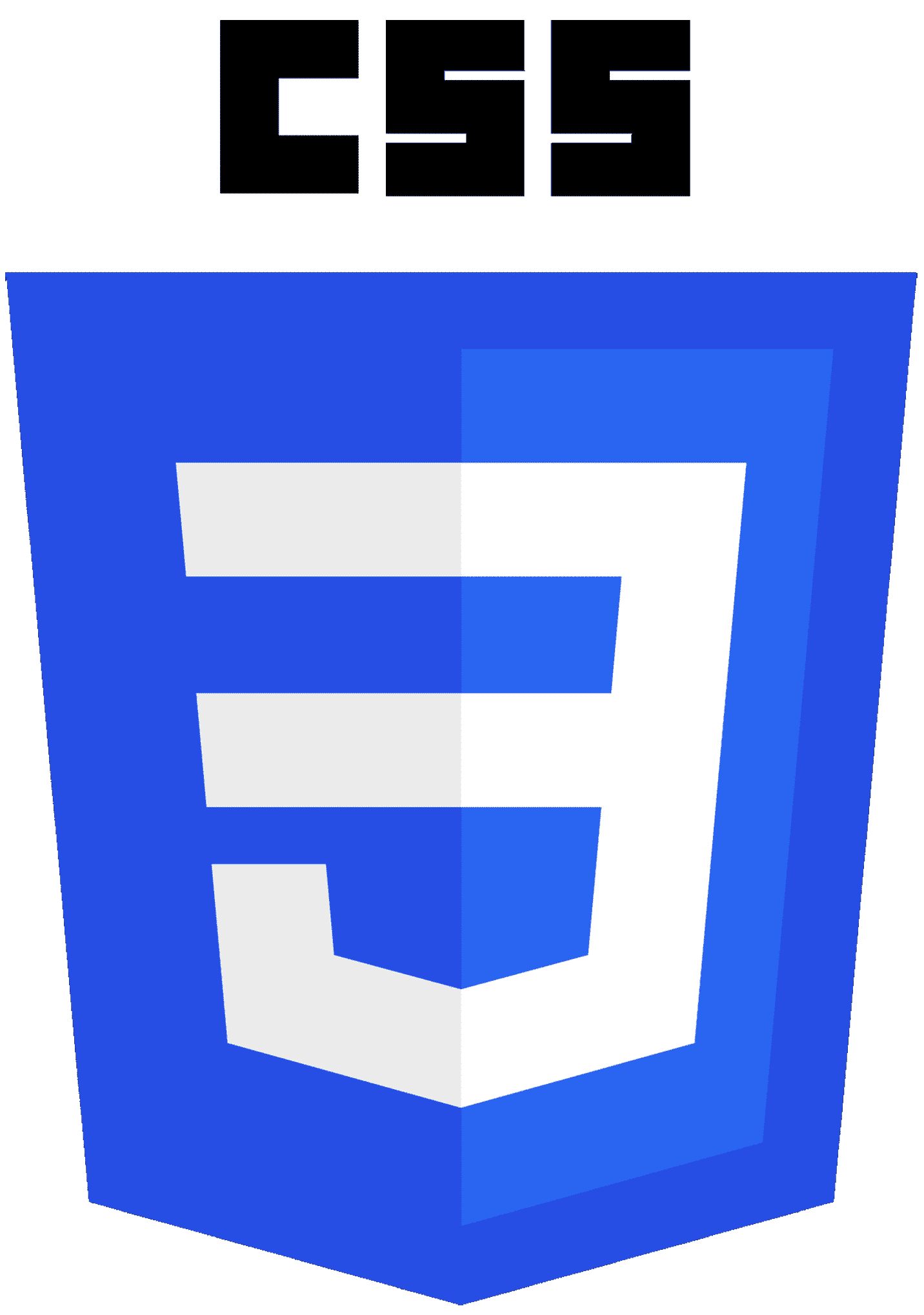 CSS3 logo, a blue badge with a white 3 in the middle